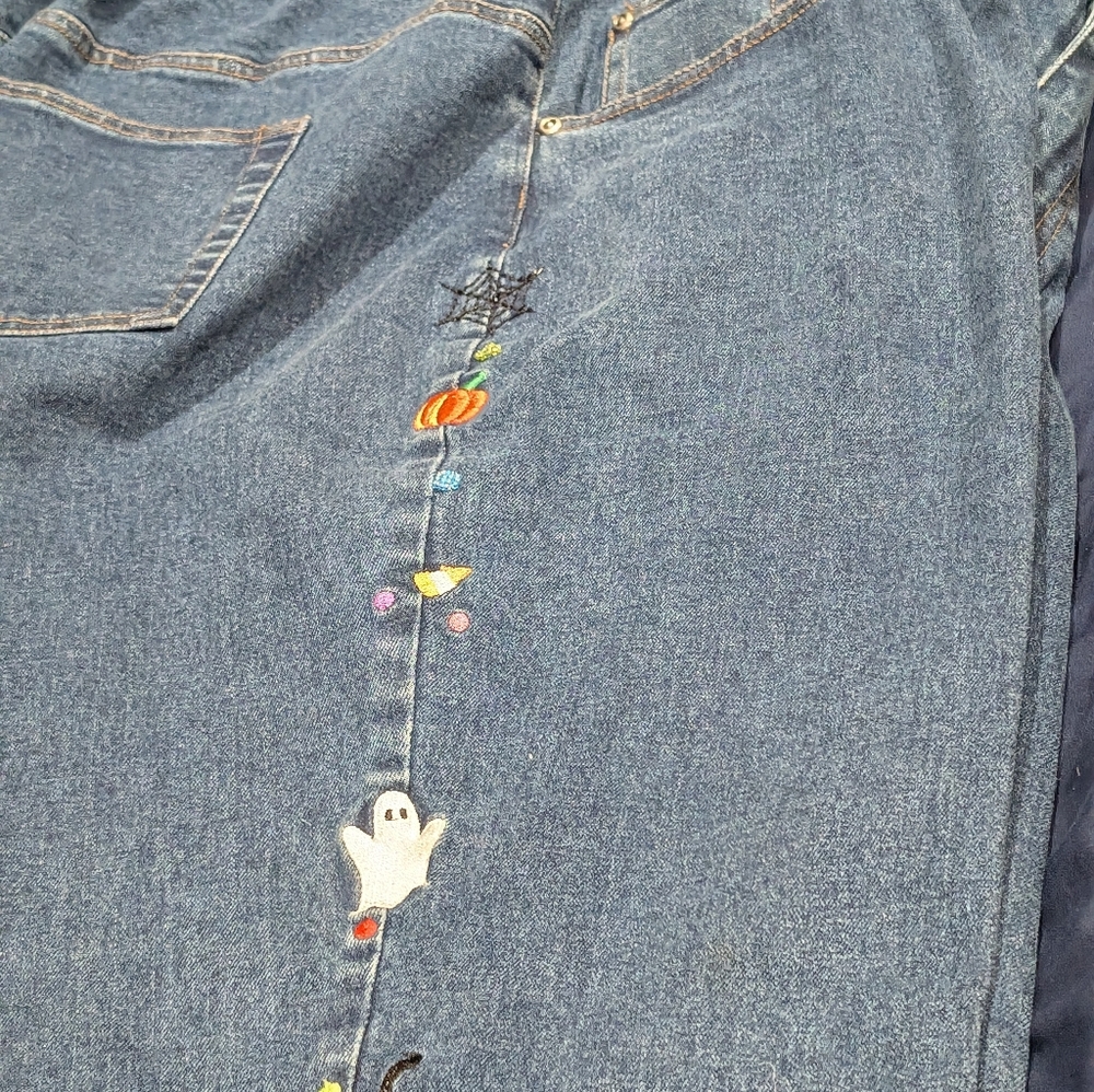 EUC Vintage Quacker Factory Halloween jeans, pants.Worn once. EUC.
